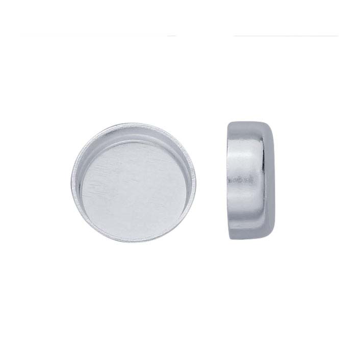 .999 Fine Silver 6mm Round Bezel Cup Setting
