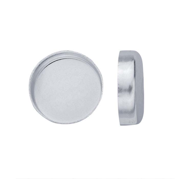 .999 Fine Silver 10mm Round Bezel Cup Setting