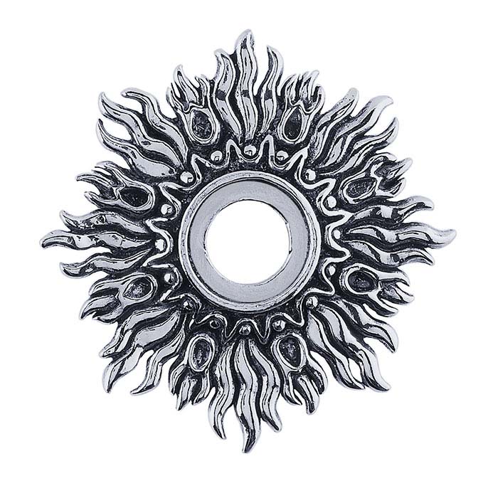Sterling Silver 12mm Sunburst Pendant Mounting