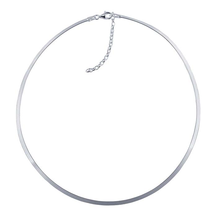 Sterling Silver 2.2mm Flat-Wire Neck Ring
