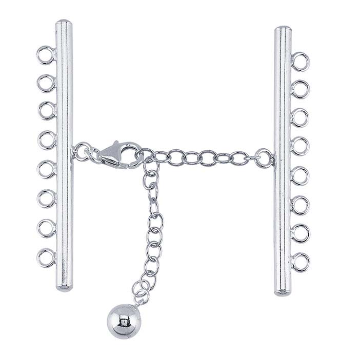 Sterling Silver Lobster Clasp, 8-Strand