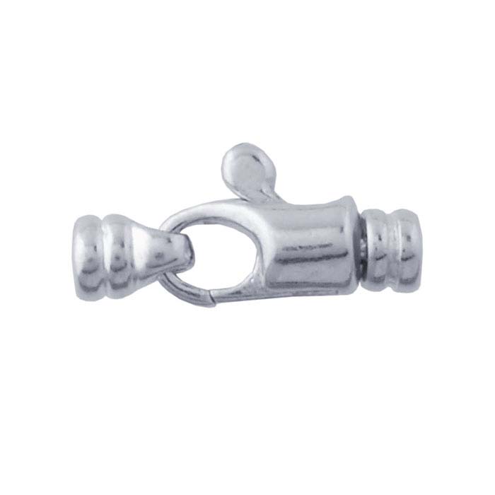 Sterling Silver Swivel Lobster Clasp with End Caps