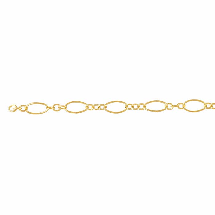 14/20 Yellow Gold-Filled 2.8mm Oval Long & Short Chain, By the Foot