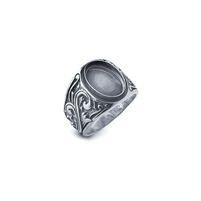 Sterling Silver 14 x 10mm Oval Cabochon Ring Mounting