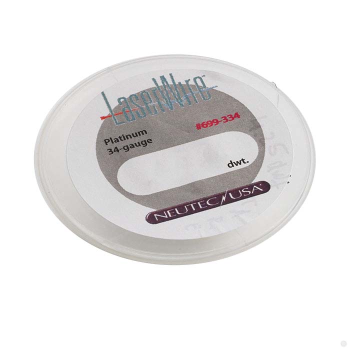 .950 Platinum Laser-Weight Round Wire, 34-Ga., Dead-Soft