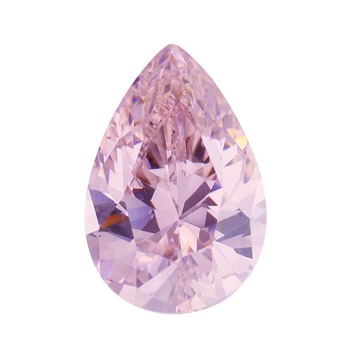 Pink CZ Pear Faceted Stones