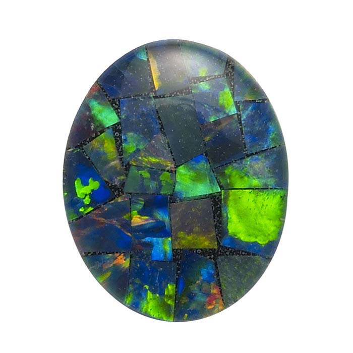 Opal Mosaic Oval Triplet Cabochons