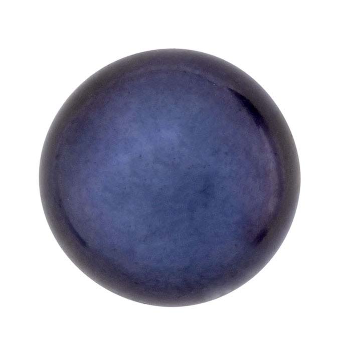 Freshwater Cultured Half-Drilled 8–8.4mm Round Pearl, Black, A-Grade