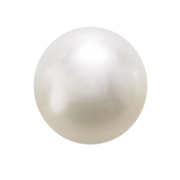 Freshwater Cultured Half-Drilled 8–8.4mm Round Pearl, White, A-Grade