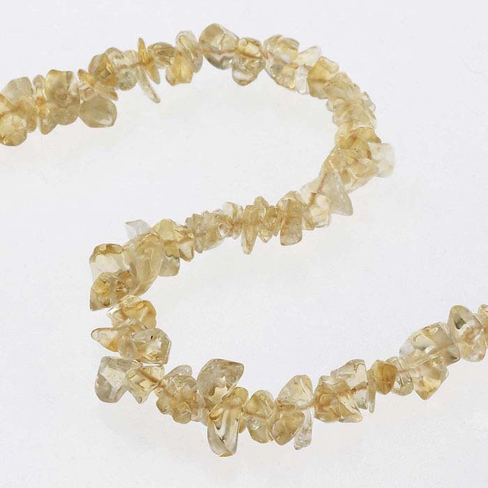 Citrine Pebble Bead Continuous Strand