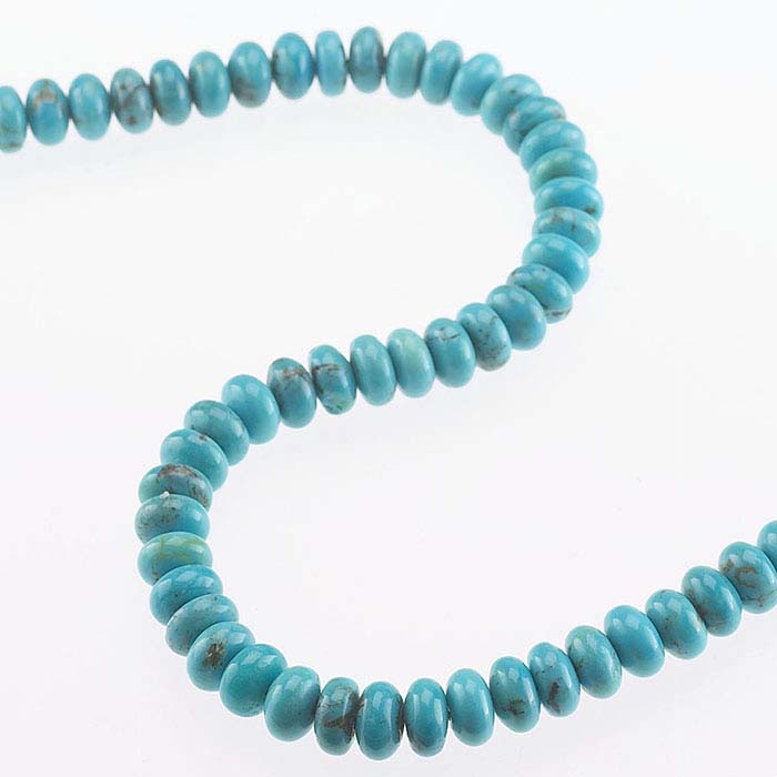 Chinese Turquoise 8 x 4mm Roundel Bead Strand
