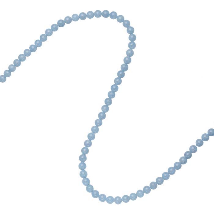 Aquamarine Round Bead Strands