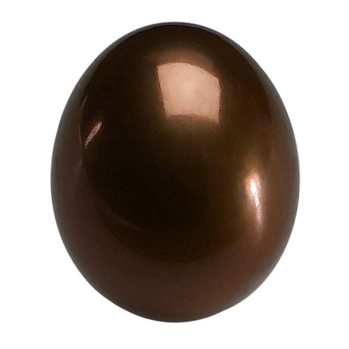 Freshwater Cultured Half-Drilled 8–8.5mm Drop Pearl, Chocolate, A-Grade