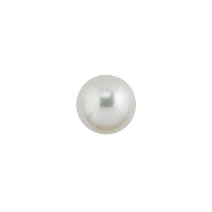 Freshwater Cultured Half-Drilled 6–6.4mm Round Pearl, White, A-Grade