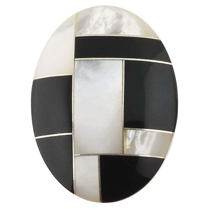 Multi-Stone Mosaic 25 x 18mm Oval Cabochon