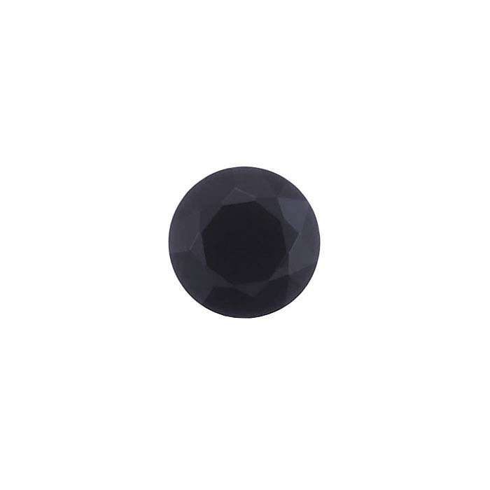 Black Spinel 3mm Round Faceted Stone