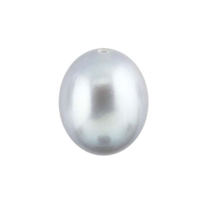Freshwater Cultured Half-Drilled 8–8.5mm Drop Pearl, Gray, A-Grade
