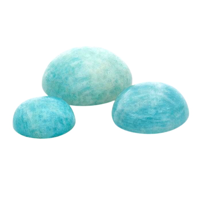 American Mined™ Amelia Teal Amazonite™ Round Cabochons, A-Grade