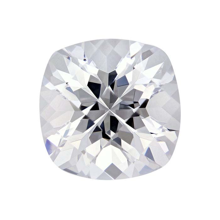 CZ Cushion Checkerboard Faceted Stones