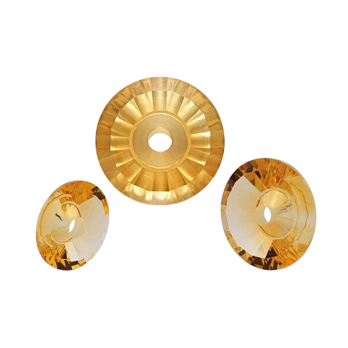 Lehrer TorusGem™ Golden Citrine Round Faceted Stones