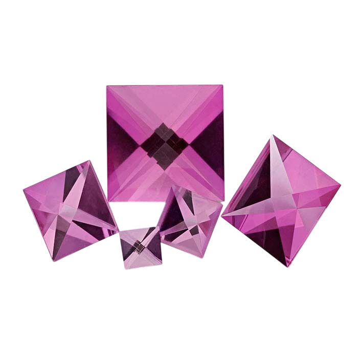 CONTEXT CUT™ Lab-Created Pink Sapphire 10mm Square Faceted Stone