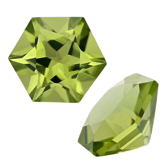 American Mined™ Arizona Peridot 5mm Hexagon Faceted Stone