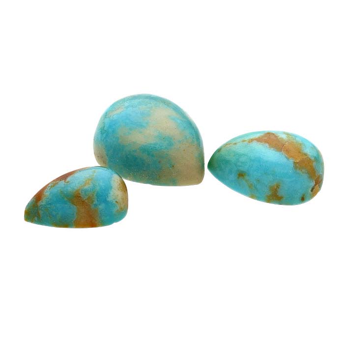 American Mined™ Mona Lisa Turquoise™ Pear Cabochons