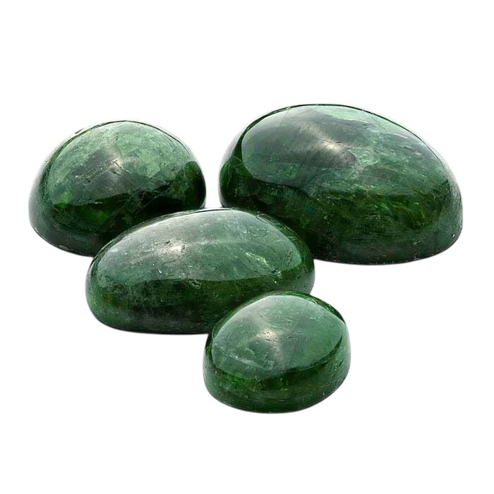 Chrome Diopside Oval Cabochons