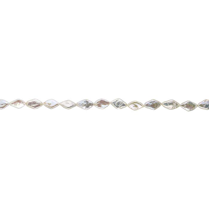 Freshwater Cultured 9–12mm Diamond Pearl Strand, White
