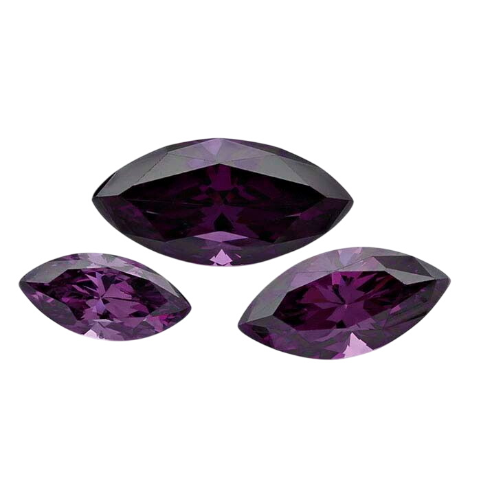 Purple CZ Marquise Faceted Stones