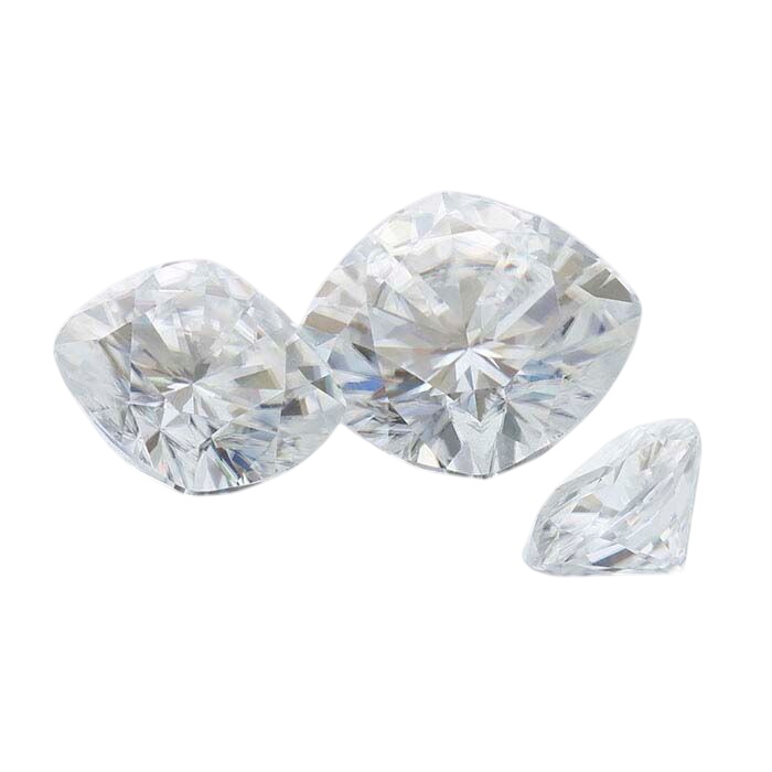Charles & Colvard® Forever One™ Moissanite Cushion Faceted Stones, D-F Color