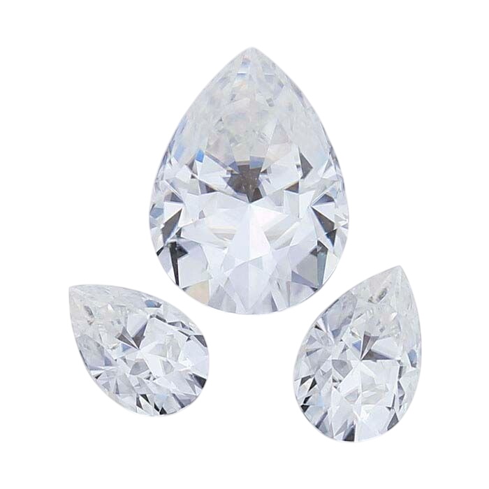 Charles & Colvard® Forever One™ Moissanite Pear Faceted Stones, D-F Color