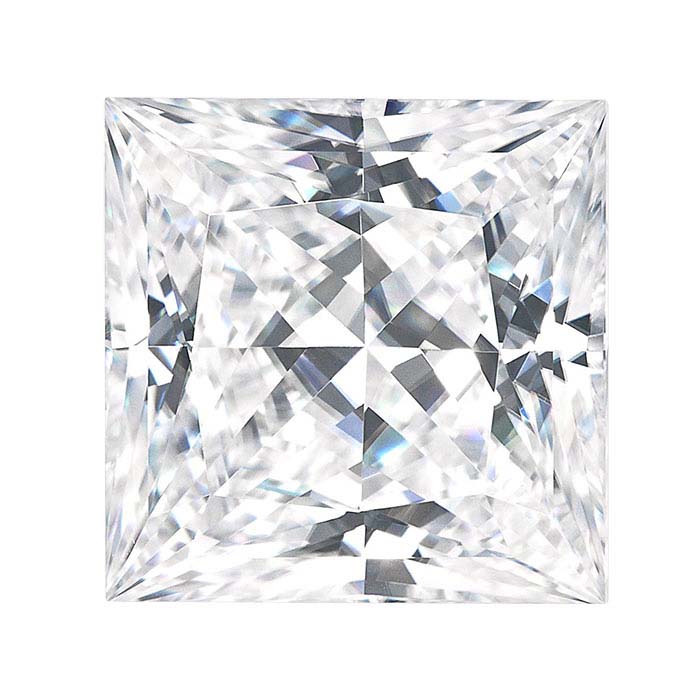 Charles & Colvard® Forever One™ Moissanite 8mm Princess Faceted Stone, D-F Color