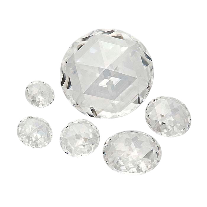 Charles & Colvard® Forever One™ Moissanite 4mm Double Rose-Cut Round Faceted Stone, Colorless
