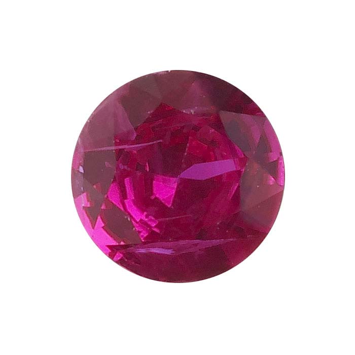 Ruby 2mm Round Faceted Stone, AAA-Grade