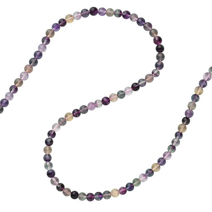 Fluorite 6mm Round Bead Strand