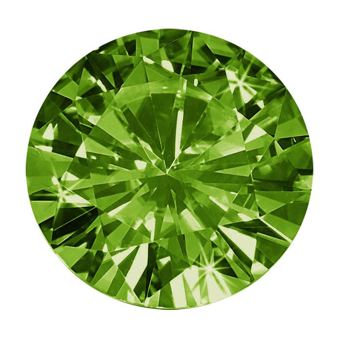 Chrome Diopside 5mm Round Faceted Stone, AAA-Grade