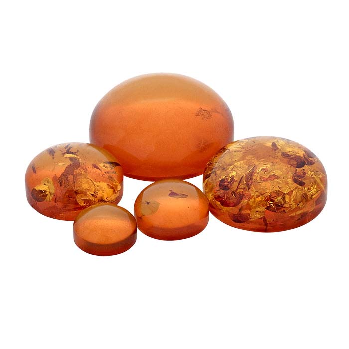 Amber Round Cabochons