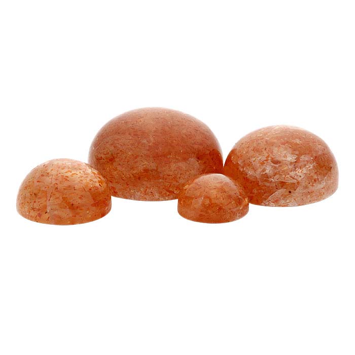 Orange Sunstone Round Cabochons