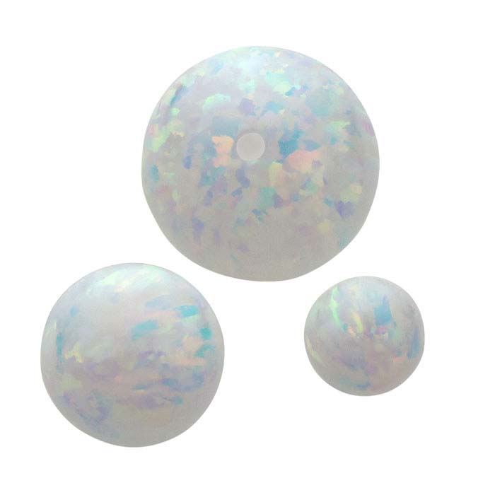 Kyocera Fire & Snow Opal Half-Drilled Beads