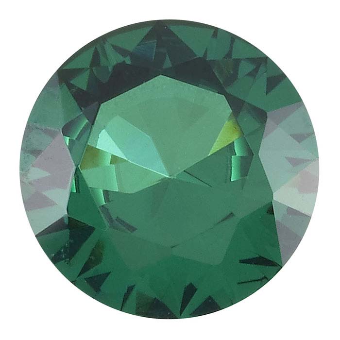 Simulated Emerald 3mm Round Faceted Stone