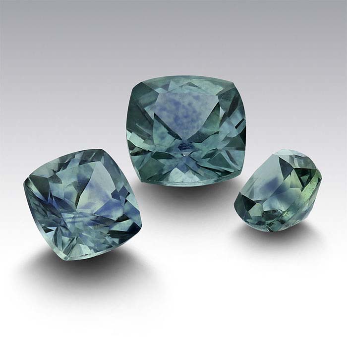 American Mined™ Teal Montana Sapphire™ 4mm Cushion Faceted Stone