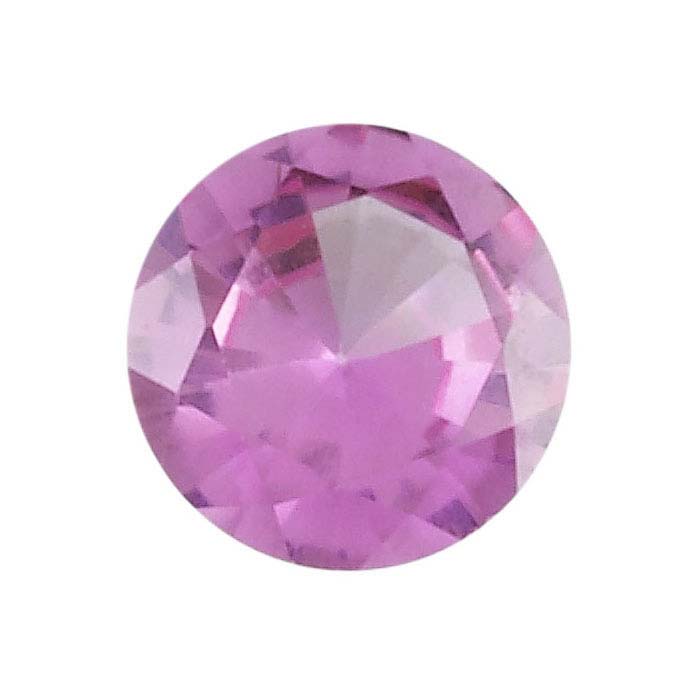 Simulated Pink Tourmaline 2mm Round Faceted Stone