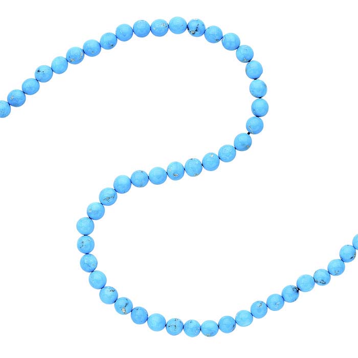 American Mined™ BlueBird Turquoise™ Semi-Round Beads
