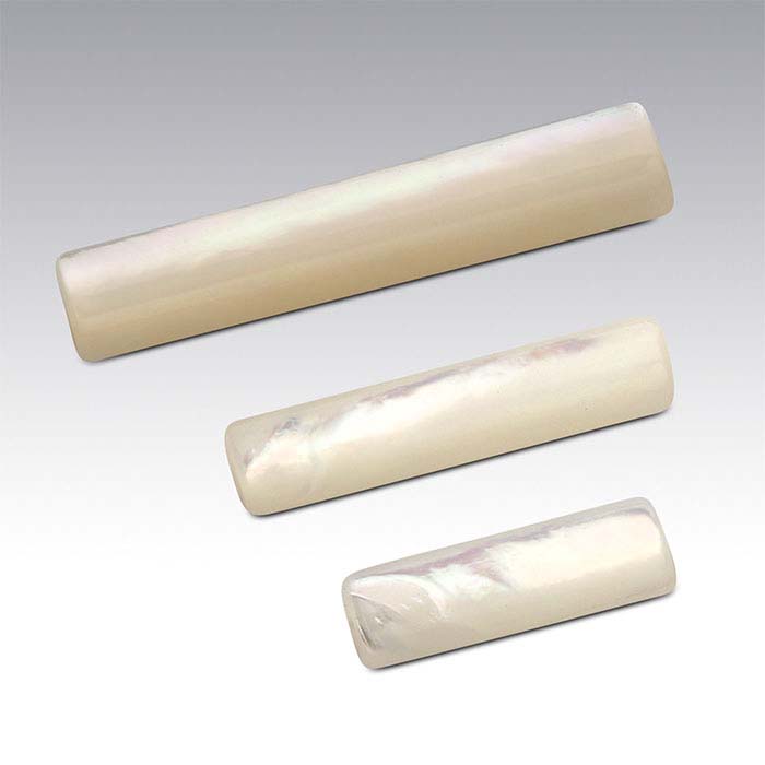White Mother-of-Pearl Tube Beads