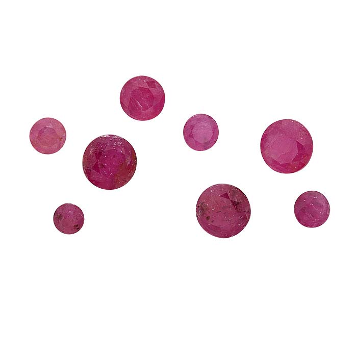 American Mined™ Rodeo Queen Ruby™ Round Faceted Stones, B-Grade