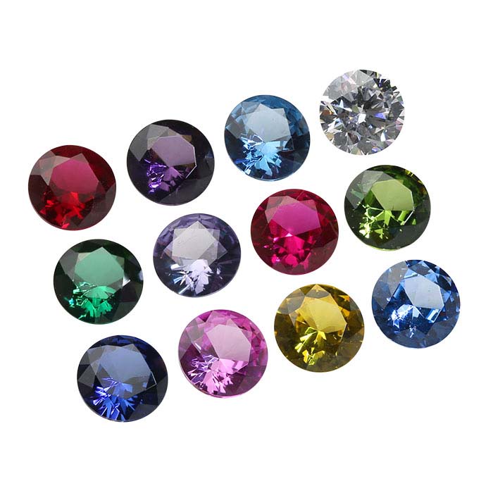 Round Simulated Birthstone