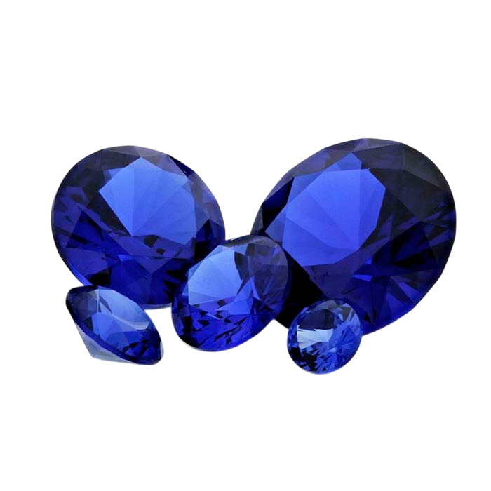 LabCreated Blue Spinel 4mm Round Faceted Stone