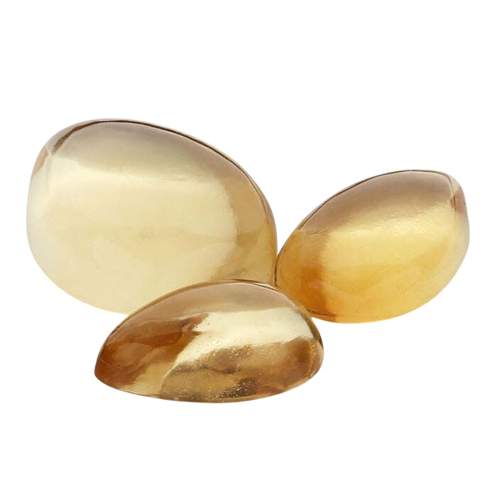 Citrine Pear Cabochons