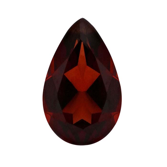 Garnet 8 x 5mm Pear Faceted Stone